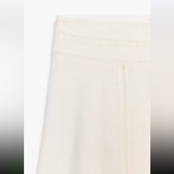 New ZARA ZW Collection Embroidered Midi Skirt - Picture 6 of 8